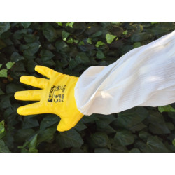 Γάντια πλαστικά διπλό στρώμα κίτρινα