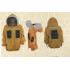 Astronaut jacket mask with vertical zipper Ventilated