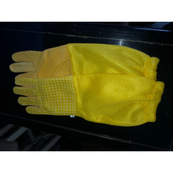 Ventilated leather gloves